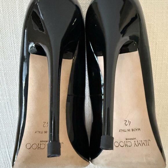 Jimmy Choo Anouk Black Patent Leather Heels - Picture 13 of 16